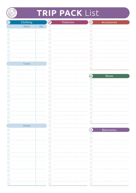 Packing List Template Goodnotes, Packing List Template Free Printable, Study Necessities, Travelling List, Packing Template, Packing Checklist Template, Vacation Budget Planner, Vacation Itinerary Template, Vacation Planner Template