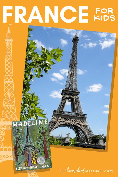 France For Kids, Learn To Speak French, About France, Unit Studies Homeschool, Basic French, Geography For Kids, Literature Activities, Country Studies, Reading Projects