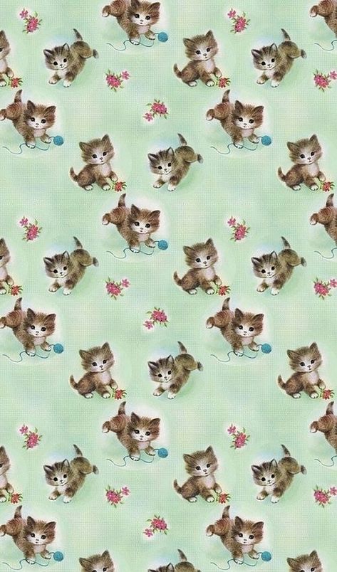 Whimsical Wallpaper Iphone, Aesthetic History, Kitten Wallpaper, Cocoppa Wallpaper, Whatsapp Wallpaper, Phone Wallpaper Patterns, Cute Patterns Wallpaper, Cat Wallpaper, Vintage Cat