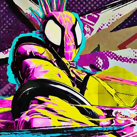 Hobie Brown Spider Punk Spiderverse, Hobie Brown Spider Punk, Hobie Brown, Punk Boy, Spider Punk, Rick Y Morty, Spiderman Artwork, Spider Art, Man Icon