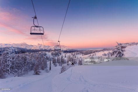 Stock Photo : Winter mountains panorama with ski slopes and ski lifts Snowboarding Wallpaper, Snowboard Aesthetic, Ice Skiing, Watercolor 101, Sport Vibes, Moon Board, Ski Culture, Winter Mountains, Ski Hill