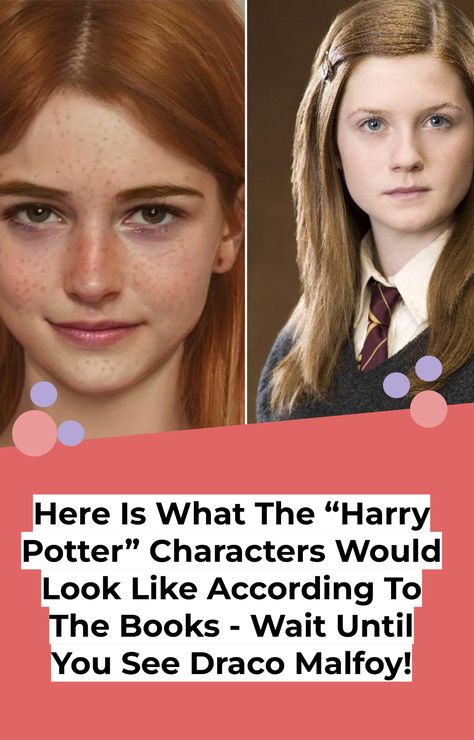 If you've ever read the "Harry Potter" books, you may have been confused by the fact that some characters look completely different in the movies. You probably imagined them to look quite differently. Or you grew up just watching the films - then some of the description of characters must have confused you. Either way, there are some major differences between books and movies. So here are some of the most striking opposites - some of them are truly astonishing! Harry Potter Important Dates, What To Read If You Like Harry Potter, Harry Potter Characters Book Vs Movie, Blond Book Characters, Harry Potter George And Fred, Movies Like Harry Potter To Watch, Book Accurate Harry Potter Characters, Harry Potter Books Vs Movies, The Disappearance Of Draco Malfoy