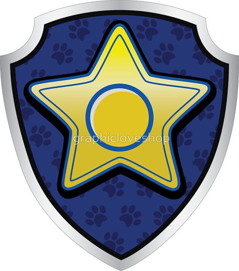 Chase - Police Pup-tag Escudo Paw Patrol, Paw Patrol Jungle Rescue, Paw Patrol Png, Paw Patrol Badge, Paw Patrol Printables, Christmas Ornament Coloring Page, Paw Patrol Cookies, Paw Patrol Birthday Theme, Paw Patrol Decorations