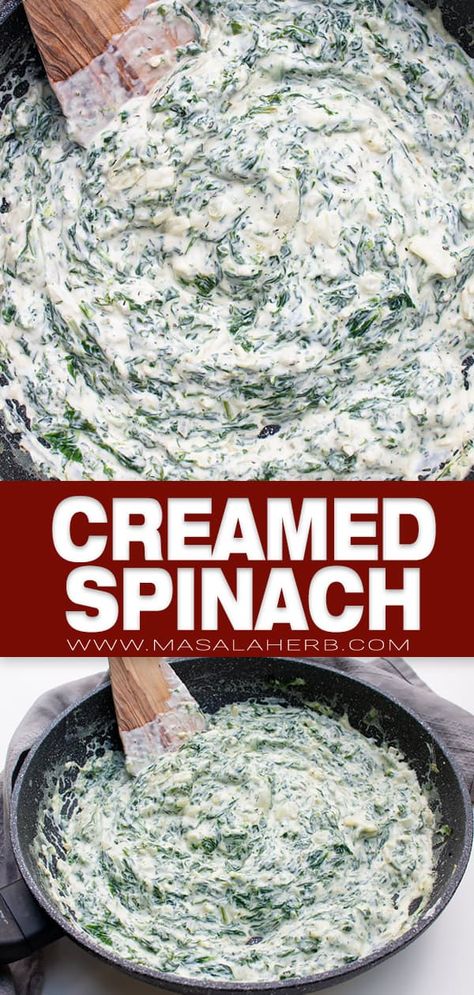 Crockpot Cream Spinach, Creamed Spinach Recipe Fresh, Creamed Spinach Crockpot, How To Cook Frozen Spinach, What To Make With Fresh Spinach, Spinach And Cream Cheese Recipes, Frozen Spinach Recipes Sides, Cream Spinach Recipe Easy, Creamed Spinach With Frozen Spinach