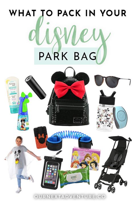 Packing your Disney park bag requires careful consideration. Here's all the must-have essentials you need on your Disney packing list for the perfect day at any Disney park. #disneyland #disneyworld #disney #familytravel #packinglist // What to Pack for Disney World | Disneyland Park Bag Checklist | What to Bring to Disney | Day Bag Essentials | Disneyland Must Haves | Disney World Packing List | Disneyland with Baby | Disney with Toddler | What to Wear to Disneyland | Best Backpack for Disney Disney With Baby, What To Pack For Disney, Pack For Disney World, Disney Park Bag, Disney Packing List, Disney Packing, Packing List For Disney, Disney World Packing, Disney Essentials