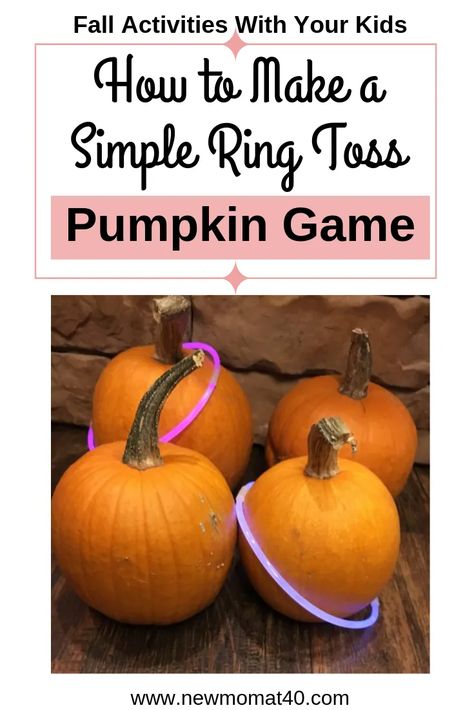 Pumpkin Ring Toss, Kindergarten Halloween Party, Pumpkin Game, Halloween Carnival Games, Fall Festival Games, Pumpkin Games, Pumpkin Ring, Fun Halloween Party Games, Fall Carnival