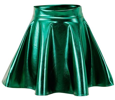 Simplicity Women's Metallic Ballet Dance Flared Skater Skirt Fancy Dress, Blue at Amazon Women’s Clothing store: Green Mini Pleated Skirt, Green Stretch Pleated Mini Skirt, Green Metallic Skirt, Green Pleated Non-stretch Skirt, Green Fashion Outfits, Green Skater Skirt, Skater Skirt Dress, Neon Skirt, Flared Skater Skirt