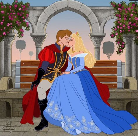 Disney Royalty, Sleeping Beauty Art, Cinderella Wallpaper, Disney Romance, Disney Movie Art, Princess Illustration, Disneyland Attractions, Tv Show Couples, Disney Princesses And Princes