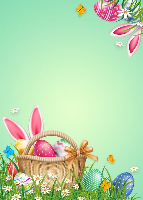 Botanical Background, Background Psd, Easter Templates, Eggs Flowers, Bunny Egg, Easter Bunny Eggs, Pink Cards, Music Decor, Coloring Easter Eggs