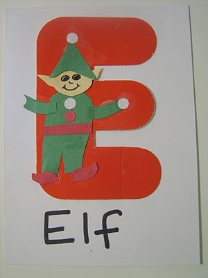 e  is for elf E Is For Elf Preschool Craft, Aa Letter, Letter E Activities, Letter E Craft, Preschool Letter Crafts, Prek Activities, Alphabet Crafts Preschool, Elf Crafts, Alphabet Letter Crafts