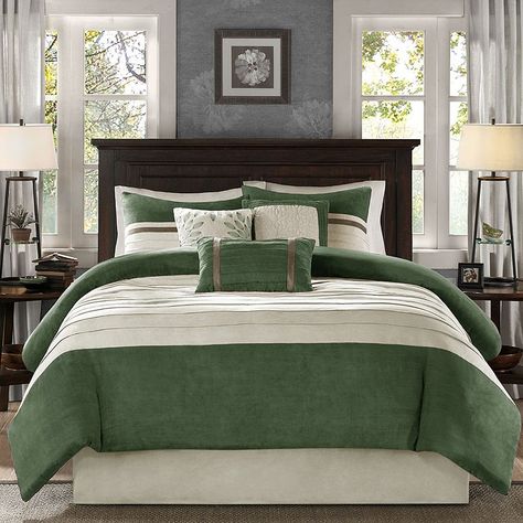 Ivory Comforter, Solid Bed, Green Comforter, How To Clean Pillows, Beige Bed, King Comforter Sets, Queen Comforter Sets, The Madison, Madison Park