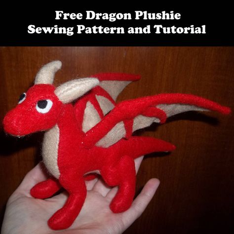 Dragon Plushie Sewing Pattern and Tutorial by NerdyRabbitCreations on DeviantArt Dragon Plushie, Plush Dragon, Felt Dragon, Kindred Spirit, Owl Plush, Plushie Patterns, Crochet Dragon, Sewing Stuffed Animals, White Dragon