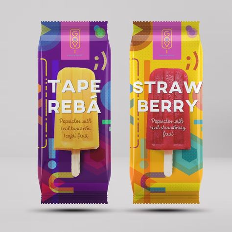 38 ice cream packaging designs to freeze out competition - 99designs Popsicles Packaging, Ice Cream Cups Design, Drinks Packaging, Ice Cream Packaging, Drinks Packaging Design, Ice Cream Design, Ice Cream Brands, Modern Packaging, Graphic Design Packaging