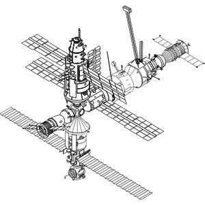 Space Station Illustration, Nasa Drawing, Nasa Art, Space Colony, Space Drawings, International Space Station, Vector Drawing, Space Station, Space And Astronomy