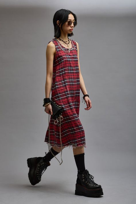 Plaid Red Dress, Boxy Dress, R13 Denim, Rocker Girl, Alternative Outfits, Playing Dress Up, Red Plaid, Passion For Fashion, Diy Clothes