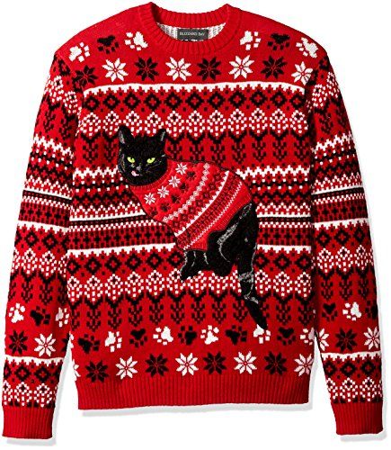 Ugly Christmas Sweater Cat, Ugly Sweater Day, Black Cat Christmas, Cat Christmas Sweater, Mens Ugly Christmas Sweater, Ugly Holiday Sweater, Xmas Sweater, Cat Christmas, Holiday Sweater