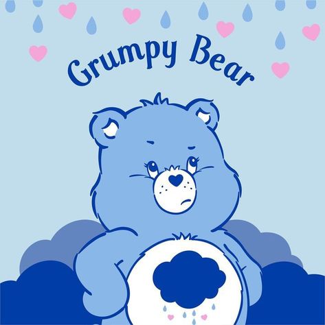 Grumpy Care Bears Aesthetic, Ipad Image, Grumpy Care Bear, Care Bears Vintage, Planner Themes, Grumpy Bear, Care Bears Cousins, Trippy Wallpaper, Drawing Expressions