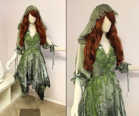 Earth Fairy Costume, Medieval Dress Peasant, Fairy Costume Aesthetic, Handfasting Dress, Faerie Costume, Firefly Path, Fairy Costume Diy, Zelda Wedding, Diy Witch