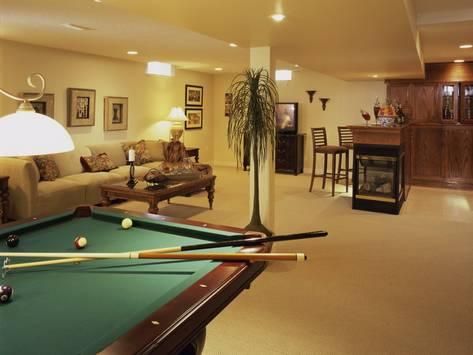 Living Room With Bar, Basement Bedroom Decor, Basement Pool Table, Modern Basement Ideas, Pool Room Decor, Room With Bar, Basement Bar Design, Basement Decoration, Pool Table Room