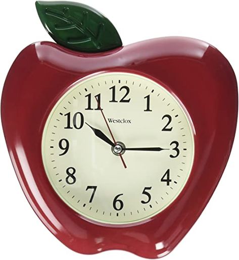 Westclox RA37340 3-Dimensional Apple 10&quot Wall Clock, Multicolor Coffee Apple, Rooms Decoration, Apple Kitchen Decor, Analogues Colour, Apple Home, Kitchen Decor Themes, Apple Shaped, Salvador Dali, China Fashion