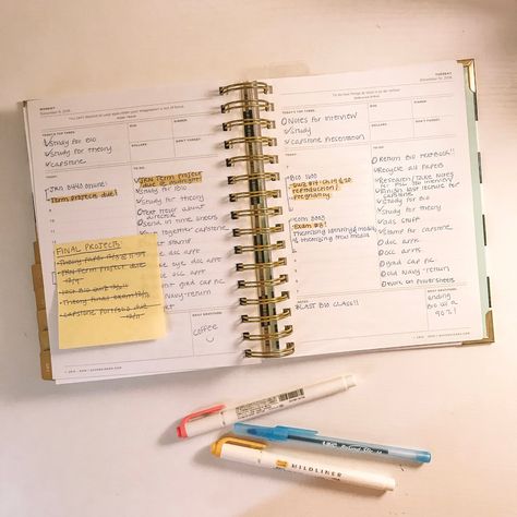 Organized Planner Aesthetic, Planner Organization Aesthetic, Day Designer Planner Ideas, Planner Organization College, Aesthetic Daily Planner, Daily Planner Ideas, Daily Planner Templates, Day Designer Planner, Wfh Office