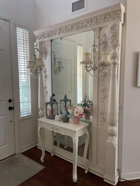 Bathroom List, French Country Entryway, Shabby Chic Living Room Design, Antique Architecture, Trim Ideas, Shabby Chic Room, Shabby Chic Living Room, Country Bedroom, Chic Living Room