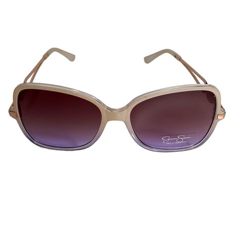 Jessica Simpson Oversized Translucent Sunglasses J5974-Ndpr - Nude Purple Fade (New!) Condition: New Without Tags! Brand: Jessica Simpson Color: Nude Purple Fade Details: Oversized Translucent Nude Purple Fade Plastic Rims Rose Gold Metal Arms With Logo 100% Uv Protection Please Let Me Know If You Have Any Questions! Hannah Outfit, Translucent Sunglasses, Jessica Simpson Sunglasses, Rose Gold Aviator Sunglasses, Hippie Sunglasses, Subtle Cat Eye, Gold Aviator Sunglasses, Tortoise Sunglasses, Rose Gold Metal