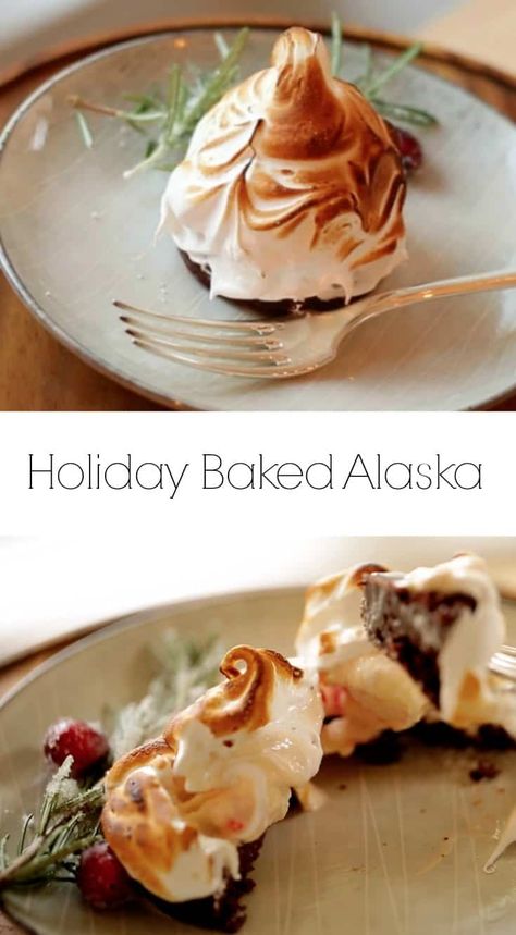 Christmas Desserts Fancy, Candy Cane Ice Cream, Desserts Fancy, Baked Alaska Recipe, Fruity Cakes, Cake Recipes For Beginners, Holiday Ice Cream, Chocolate Tarts Recipe, Chocolate Ice Cream Recipe