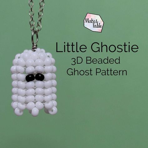 Beaded Ghost, Ghost Pattern, Halloween Craft, Pretty And Cute, Halloween Crafts, Bead Charms, Ghost, Ships, United States