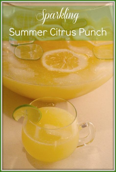 Wedding Punch Recipes, Citrus Punch Recipe, Lemonade Punch Recipe, Sparkling Punch, Citrus Punch, Neuer Wallpaper, Alcoholic Punch Recipes, Non Alcoholic Punch, Summer Punch