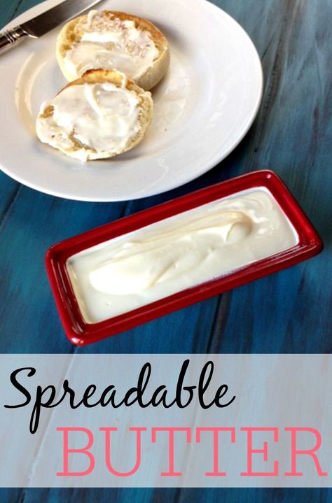 Spreadable Butter Recipe, Donuts Homemade, Spreadable Butter, Med Diet, Diy Mixes, Butter Brands, Canned Food Storage, Making Butter, Living Better