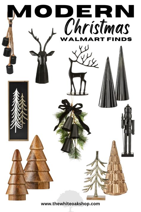 Black Tan Green Christmas Tree, Copper Christmas Decor, Black Nutcracker, Christmas Party Attire, Walmart Christmas, Black Christmas Decorations, Affordable Christmas Decorations, Holiday Christmas Party, Alternative Christmas Tree