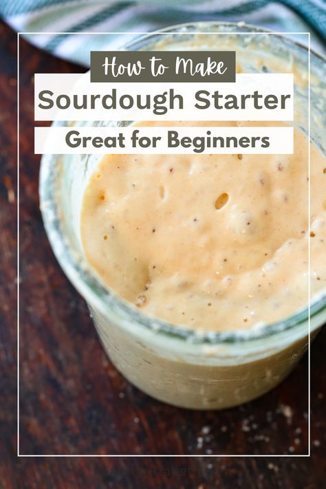 My How To Make A Sourdough Starter From Scratch Recipe is an easy guide to help you create a sourdough starter that will make the most incredible, flavorful, and well-risen sourdough bread and baked goods, just like my favorite Crusty Sourdough or Sandwich Bread. This recipe has simple step-by-step instructions for making a sourdough starter, a sourdough starter feeding schedule, and how to feed and store your starter to easily maintain a healthy, active, starter that’s very beginner-friendly! Sourdough Starter Feeding, Dough Starter Recipe, Sourdough Starter From Scratch, Make A Sourdough Starter, Making Sourdough Bread, Sourdough Bread Starter, Sourdough Starter Discard Recipe, Easy Starters, Healty Dinner