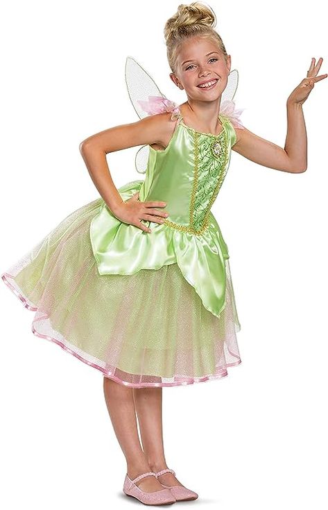 Disney Tinker Bell Classic Girls' Costume Belle Costume Toddler, Tinkerbell Halloween, Bell Costume, Tinkerbell Costume, Tinker Bell Costume, Belle Costume, Fancy Dress Up, Classic Girl, Fairy Friends