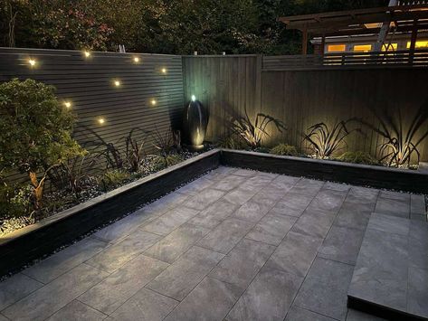 Paved Grass Free Yard Ideas -sunrise_landscapes Free Yard Ideas, Paved Backyard Ideas, Lawn Free Yard, Garden Ideas Patio, Hardscape Backyard, Yard Remodel, Modern Patio Design, Small Yard Landscaping, No Grass Backyard