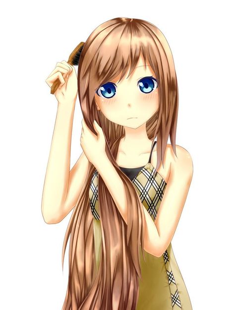 Magna Anime, Brown Hair And Grey Eyes, Manga Font, Brown Hair Blue Eyes, Girl With Brown Hair, Art Manga, Long Brown Hair, Anime People, Girl Inspiration