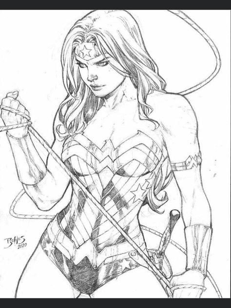 Wonder Woman Comics, Wonder Woman Drawing, Comic Art Sketch, Wonder Woman Art, Batman Wonder Woman, Woman Sketch, Comics Art, Black And White Drawing, Comic Book Artists