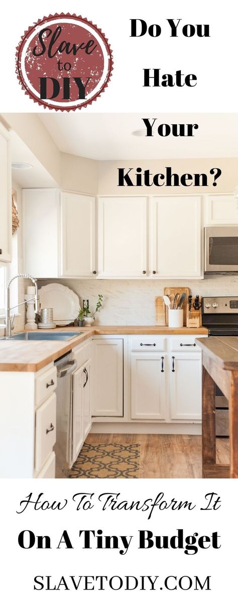 Old Kitchen Remodel, Cheap Kitchen Makeover, 90s Kitchen, Ugly Kitchen, Outdated Kitchen, Kitchen Facelift, Diy Kitchen Projects, Cheap Ideas, Minimal Kitchen