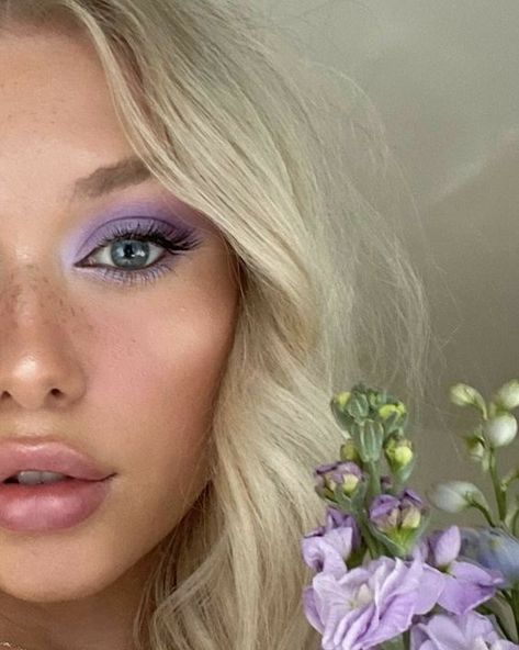 Purple Makeup Looks, Maquillage On Fleek, Pastel Makeup, Purple Eye Makeup, Purple Makeup, Makeup Eye Looks, Spring Makeup, Blue Makeup, Makeup Pictures