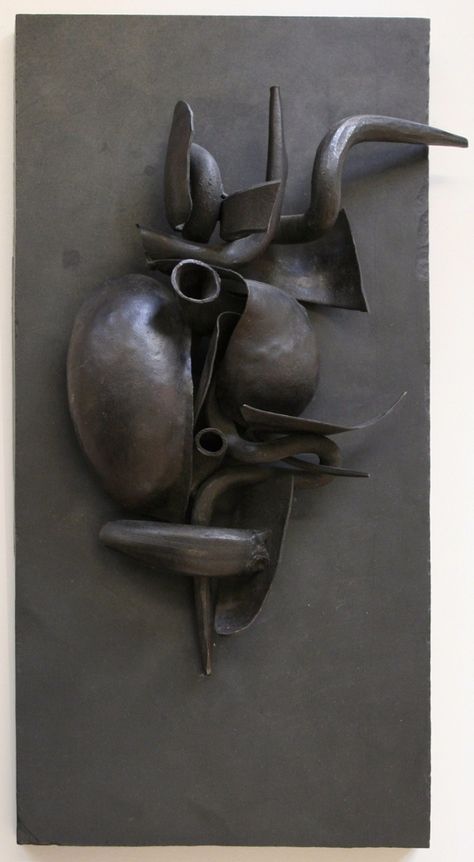 Robert Müller; Untitled Iron and Slate Wall Sculpture, 1958. Slate Plate, Slate Wall, Sculpture Projects, Sculpture Installation, Wall Sculpture, Abstract Sculpture, Metal Sculpture, Art Sculpture, Wall Sculptures