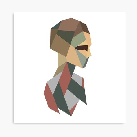 Get my art printed on awesome products. Support me at Redbubble #RBandME: https://www.redbubble.com/i/canvas-print/Colorful-Geometric-Portrait-by-Aidiali/46155050.5Y5V7?asc=u Portrait With Geometric Shapes, Color Block Portrait Paintings, Geometric House, Cubism Portrait Faces, Cubism Art Modern Face, Geometric Face, Procreate Ideas, Geometric Portrait, Portrait Canvas