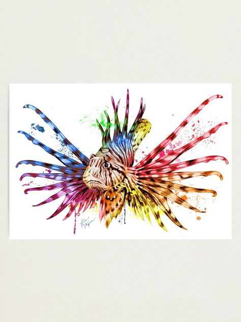 Lionfish Art, Puffer Fish Art, Lion Fish, Puffer Fish, Nautical Art, Chalk Art, Fish Art, Sea Animals, Punch Needle