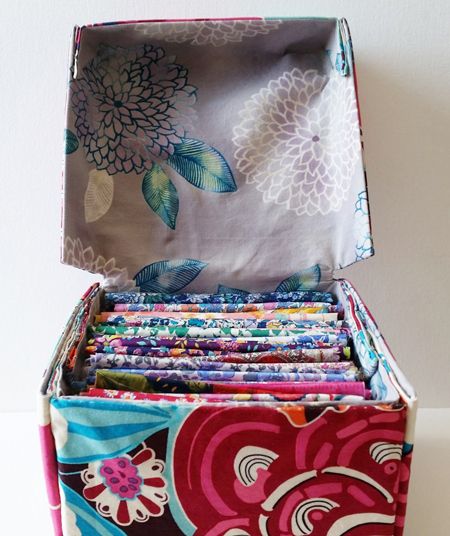 Threading My Way: 25+ Fabric Baskets ~ Free Tutorials ~ Storage Solutions Fabric Box With Lid, Fabric Basket Tutorial, Fabric Covered Boxes, Fabric Box, Fabric Storage Baskets, Box Tutorial, Fabric Storage Boxes, Fabric Bowls, Fabric Storage Bins