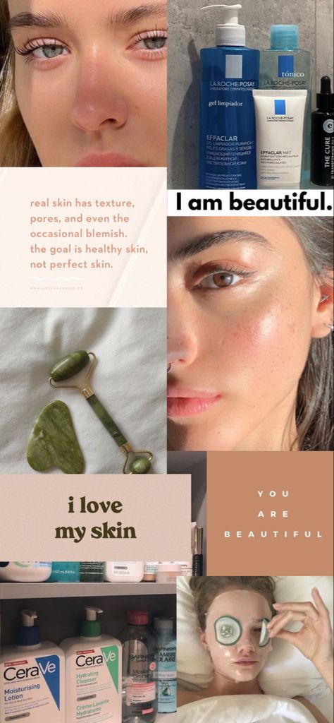 Skincare Vision Board, Beautiful Vision Boards, Vision Board 2023, Fitness Vision Board, Vision Board Wallpaper, Career Vision Board, Perfect Face, Dream Vision Board, Vision Board Manifestation