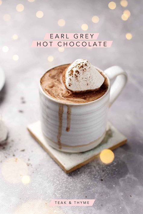 Chocolate Caliente, Sweet Drinks, Hot Chocolate Recipes, Earl Gray, Chocolate Drinks, Earl Grey, Coffee Flavor, Tea Recipes, Coconut Cream