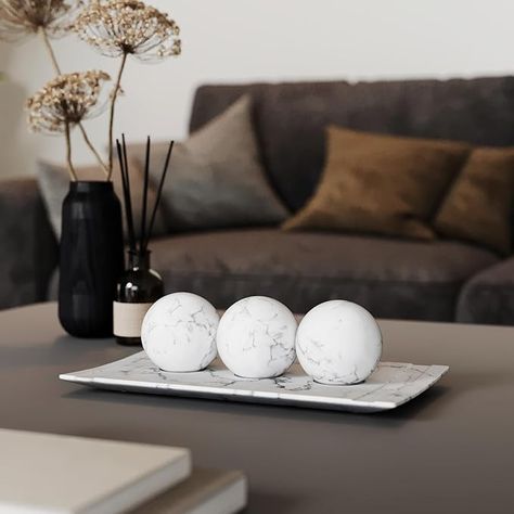 Elevate your space with this stunning centerpiece bowl, designed to make a statement and spark conversations in any setting. Decorations For Dining Table, Entryway Decor Elegant, Modern Bookshelf Decor, Marble Home Decor, Living Room Centerpiece, Marble Display, Decor Tray, Marble Home, Centerpiece Table