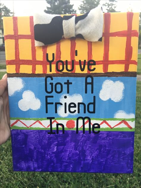 Youve Got A Friend In Me Sign, Budget Christmas, Disney Canvas Art, Disney Canvas, Fall Camping, Christmas On A Budget, Camp Ideas, Adult Crafts, Winter Break