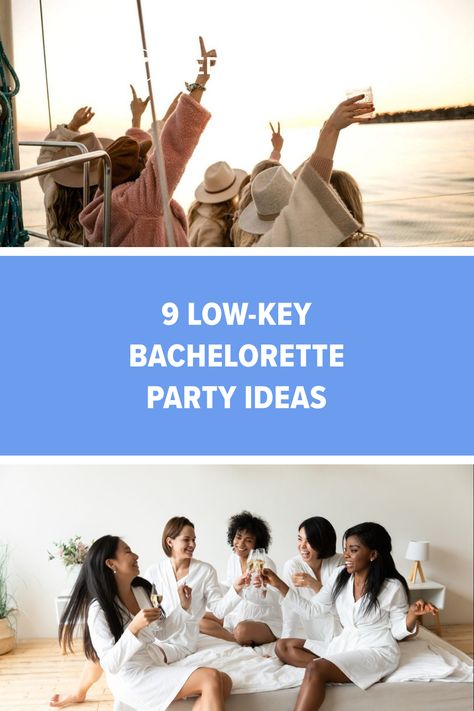 Looking to plan a laid-back bachelorette party? Check out low-key bachelorette party ideas on WeddingWire! Chill Bachelorette Party Activities, Bachelorette Party Ideas Low Key, Relaxed Bachelorette Party Ideas, Quiet Bachelorette Party, Elopement Bachelorette Party, Bachelorette Party Ideas Small Group, Casual Bachelorette Party Ideas, Art Bachelorette Party, 2nd Marriage Bachelorette Party