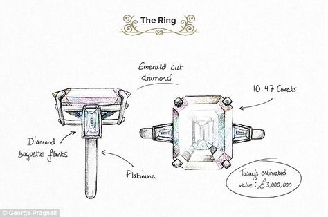 World's most iconic engagement rings from Jackie Kennedy to Grace Kelly Grace Kelly Engagement Ring, Trendy Wedding Rings, Rings Cartier, Cartier Wedding Rings, Famous Engagement Rings, Royal Engagement Rings, Ring Sketch, Princess Grace Kelly, The Dazzling