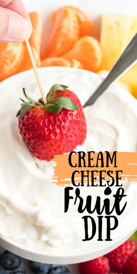 Here’s the perfect dipper for your next fruit tray. It’s fluffy, creamy, and lightly sweet so the fruit is the star of the show! Vanilla Fruit Dip, Recipes Ramen, Recipes Tuna, Pizza Fruit, Healthy Cream Cheese, Recipes Broccoli, Cream Cheese Fruit Dip, Recipes Spinach, Pizza Sugar Cookie